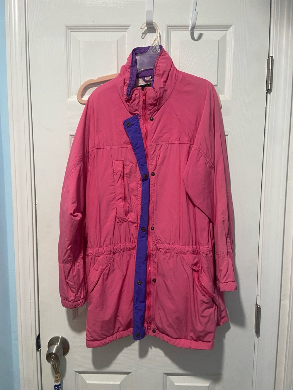 Eddie Bauer Pink Ski Jacket with Purple Placket